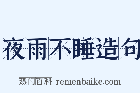 夜雨不睡造句是什么意思的图片